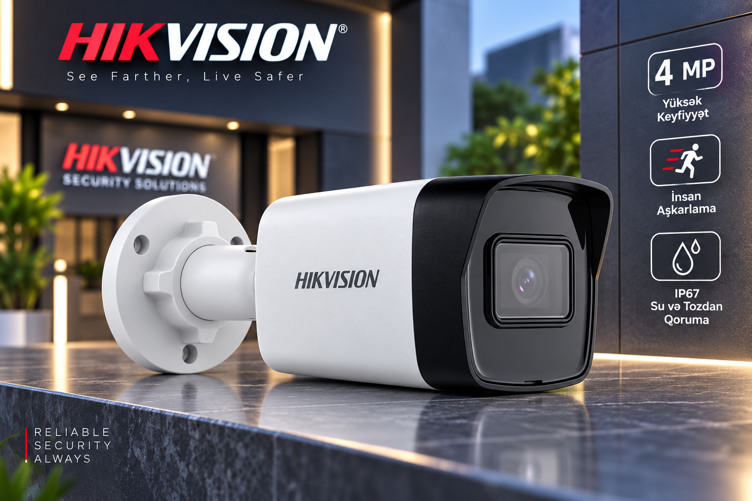 DS-2CD1043G2-I T 4mm 4 MP HIKVISION 2.0 Fixed Bullet Network Camera