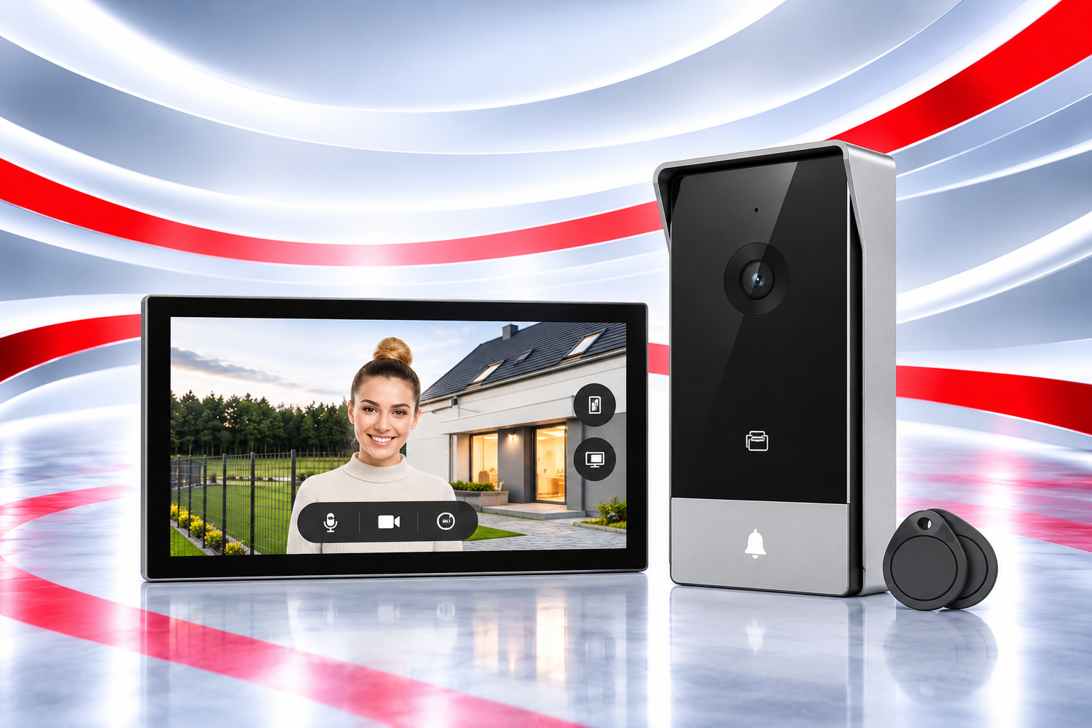 Ezviz CS-HP5-R100-1W2TFC 2mp IR 5m 7-inch Color Touch Screen Smart Home Video Doorphone